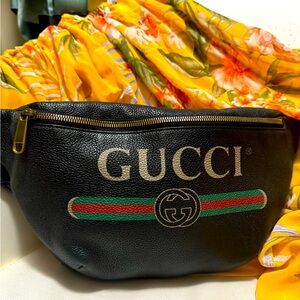 Gucci Grained Calfskin bum bag